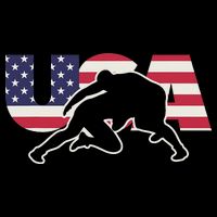 Retro USA Wrestling Apparel  American Gifts for US Wrestler  T-Shirt