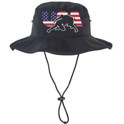 Retro USA Wrestling Apparel  American Gifts for US Wrestler  Bucket Hat