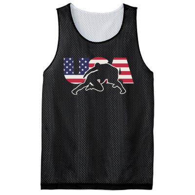 Retro USA Wrestling Apparel  American Gifts for US Wrestler  Mesh Reversible Basketball Jersey Tank