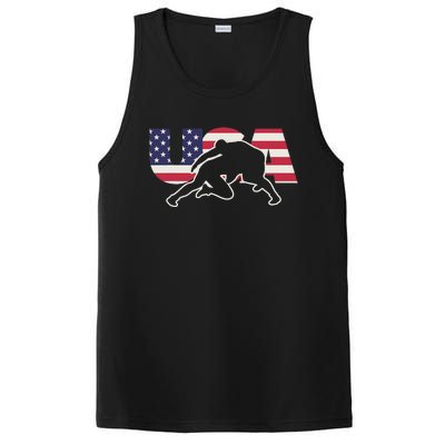 Retro USA Wrestling Apparel  American Gifts for US Wrestler  PosiCharge Competitor Tank