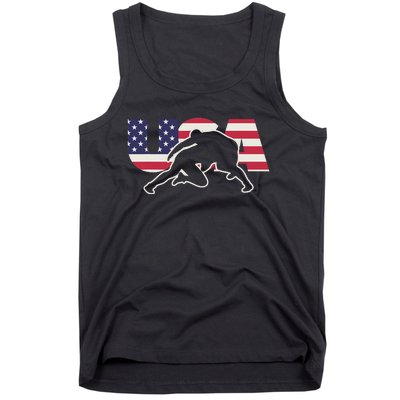 Retro USA Wrestling Apparel  American Gifts for US Wrestler  Tank Top