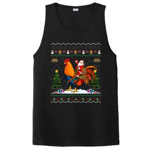 Rooster Ugly Xmas Gift Santa Riding Rooster Christmas PosiCharge Competitor Tank