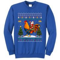 Rooster Ugly Xmas Gift Santa Riding Rooster Christmas Great Gift Sweatshirt