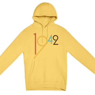 Retro Vintage 1942 80th Birthday Premium Pullover Hoodie