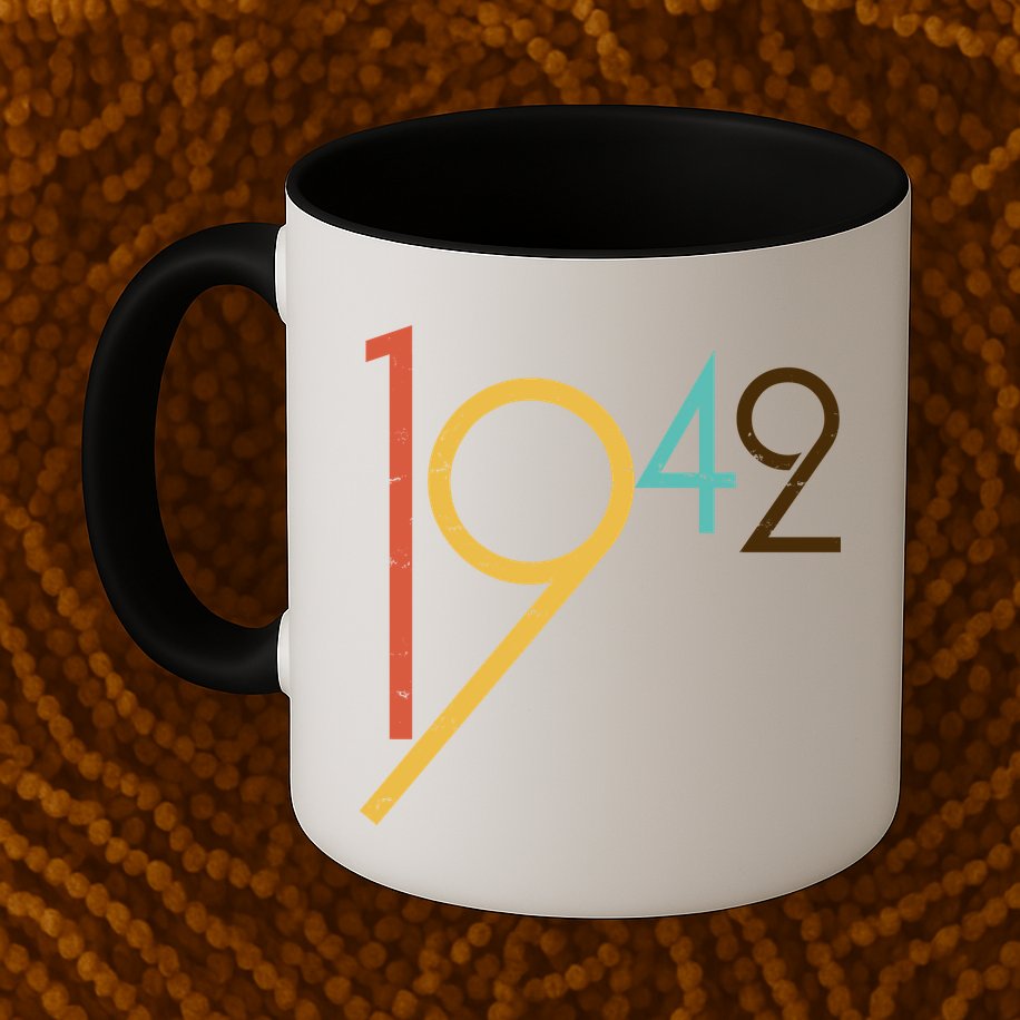 Retro Vintage 1942 80th Birthday Mug