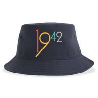 Retro Vintage 1942 80th Birthday Sustainable Bucket Hat