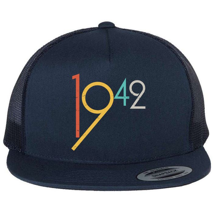 Retro Vintage 1942 80th Birthday Flat Bill Trucker Hat