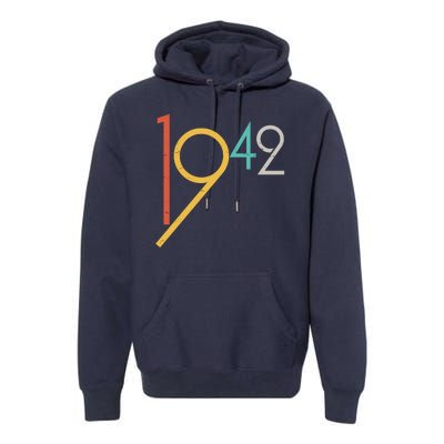 Retro Vintage 1942 80th Birthday Premium Hoodie