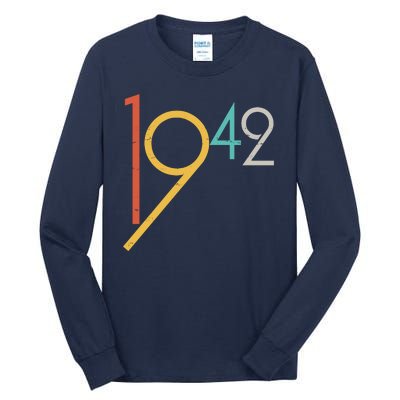 Retro Vintage 1942 80th Birthday Tall Long Sleeve T-Shirt