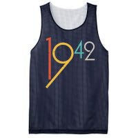 Retro Vintage 1942 80th Birthday Mesh Reversible Basketball Jersey Tank