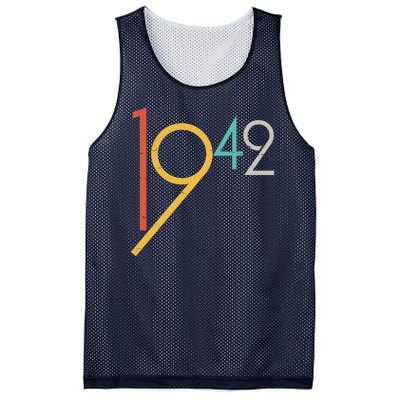 Retro Vintage 1942 80th Birthday Mesh Reversible Basketball Jersey Tank