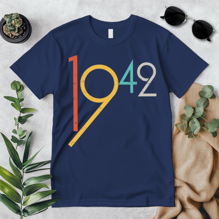 Retro Vintage 1942 80th Birthday Premium T-Shirt
