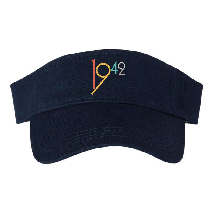 Retro Vintage 1942 80th Birthday Valucap Bio-Washed Visor