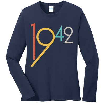 Retro Vintage 1942 80th Birthday Ladies Long Sleeve Shirt