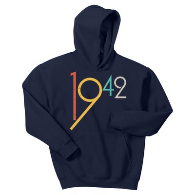 Retro Vintage 1942 80th Birthday Kids Hoodie