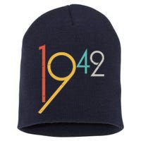 Retro Vintage 1942 80th Birthday Short Acrylic Beanie