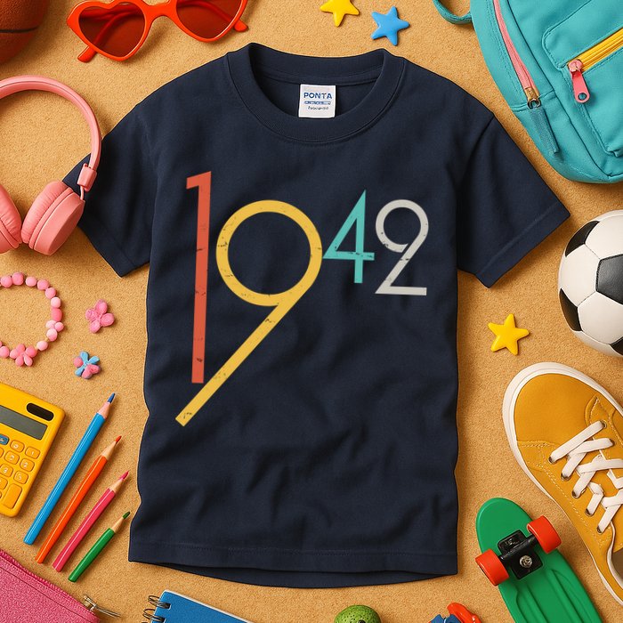 Retro Vintage 1942 80th Birthday Kids T-Shirt