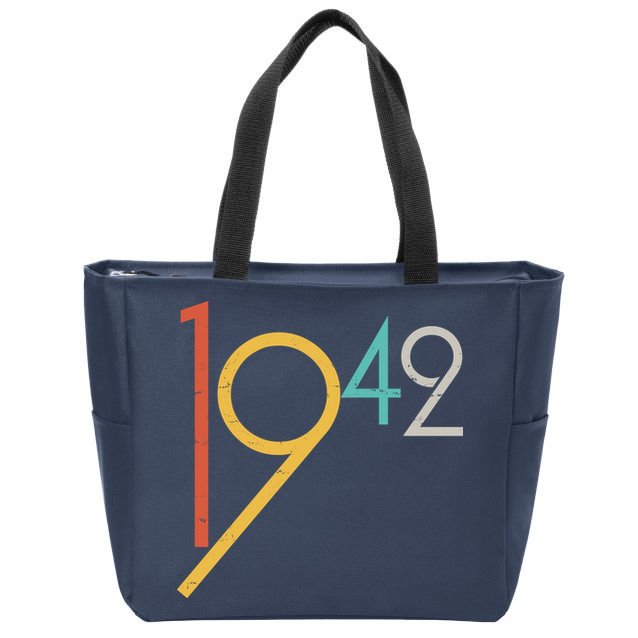 Retro Vintage 1942 80th Birthday Zip Tote Bag