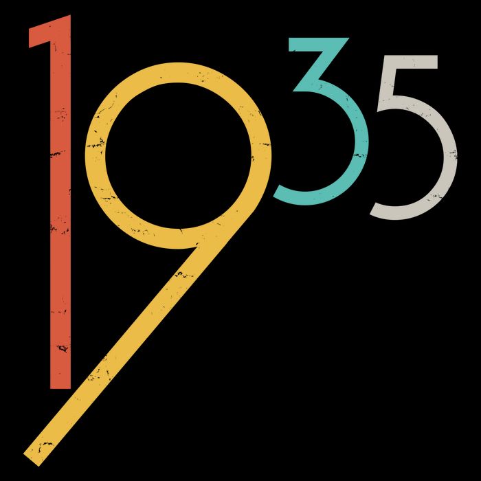 Retro Vintage 1935 90th Birthday Button