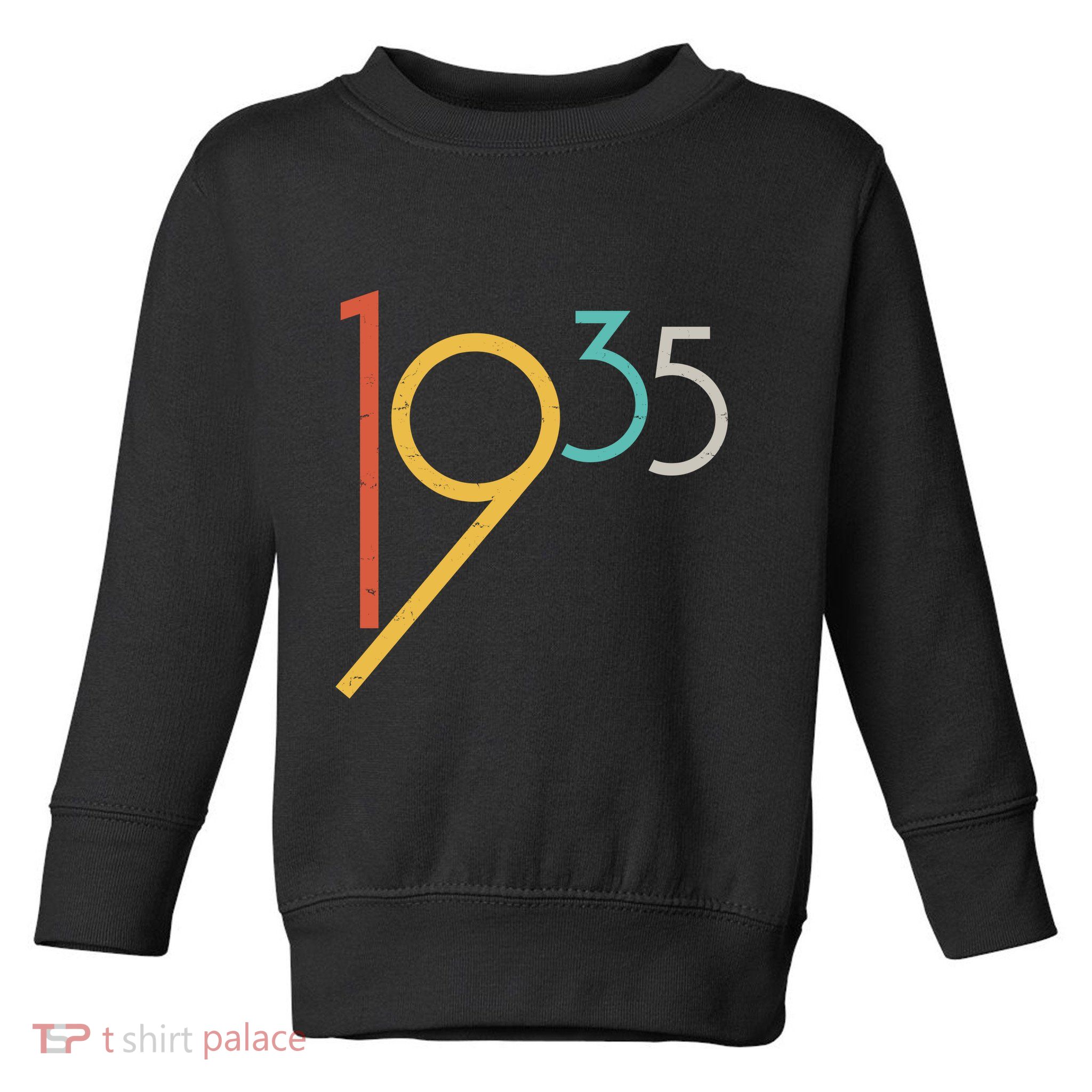 Retro Vintage 1935 90th Birthday Toddler Sweatshirt