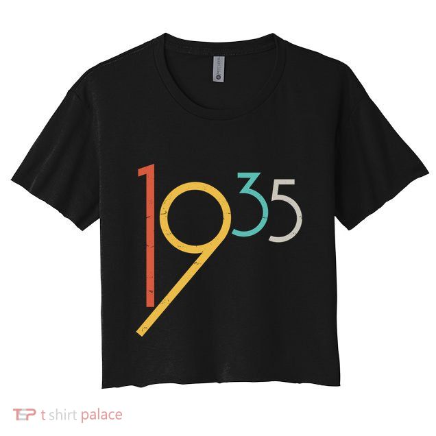 Retro Vintage 1935 90th Birthday Crop Top
