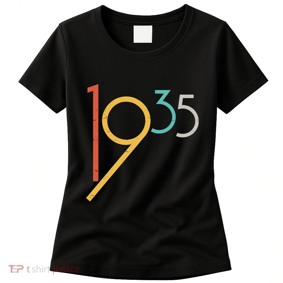 Retro Vintage 1935 90th Birthday Womens T-Shirt