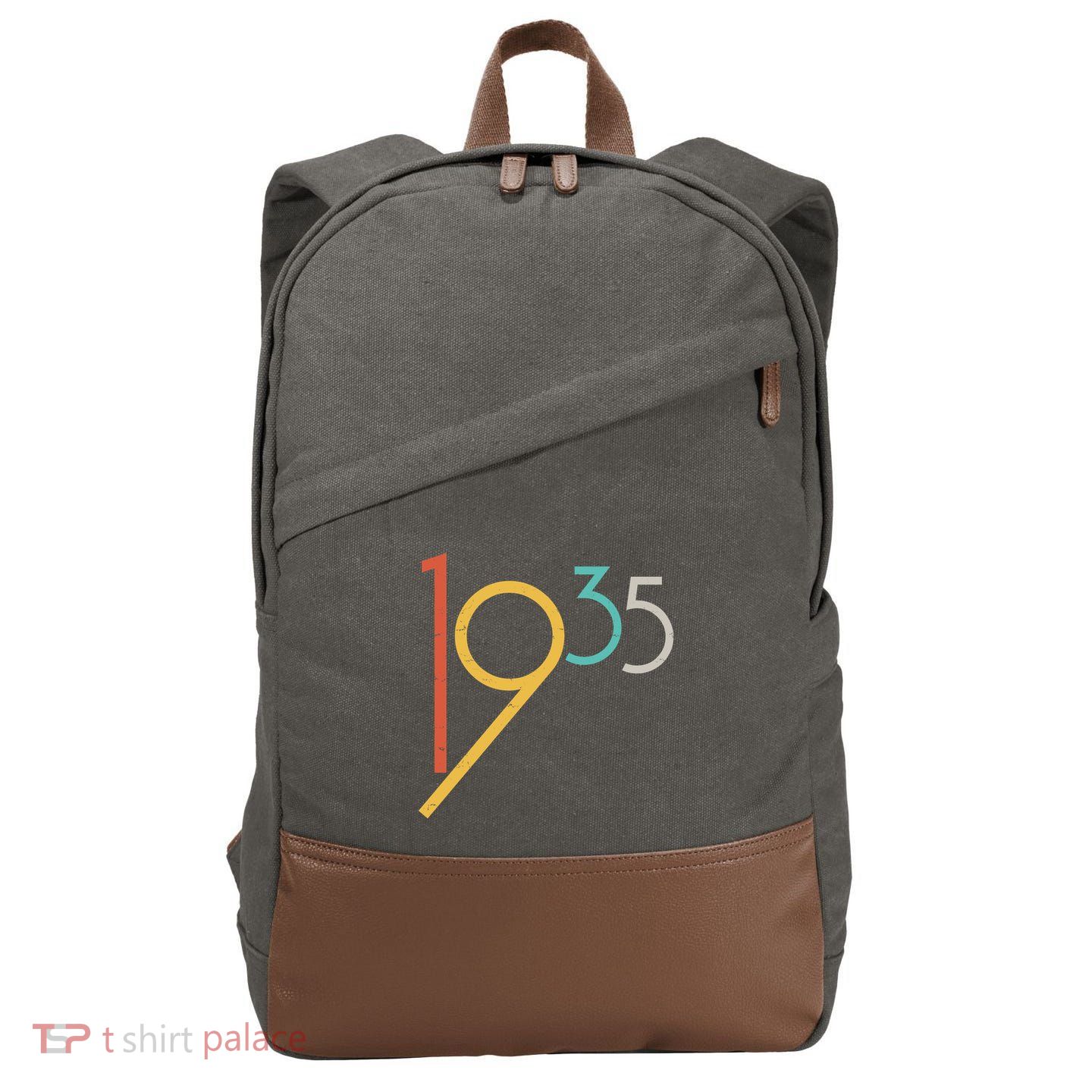 Retro Vintage 1935 90th Birthday Cotton Canvas Backpack
