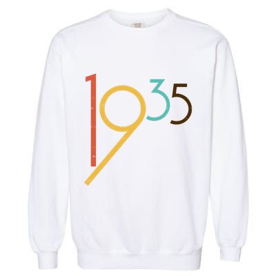 Retro Vintage 1935 90th Birthday Garment-Dyed Sweatshirt
