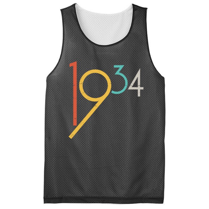 Retro Vintage 1934 90th Birthday Mesh Reversible Basketball Jersey Tank