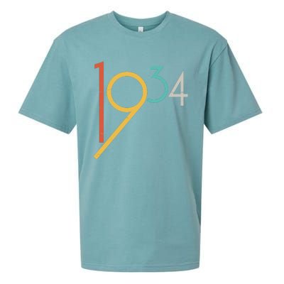 Retro Vintage 1934 90th Birthday Sueded Cloud Jersey T-Shirt