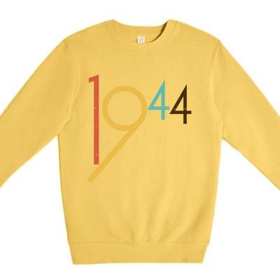 Retro Vintage 1944 80th Birthday Premium Crewneck Sweatshirt