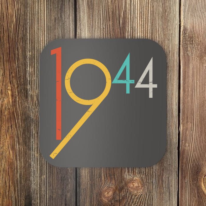 Retro Vintage 1944 80th Birthday Coaster