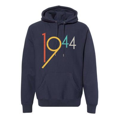 Retro Vintage 1944 80th Birthday Premium Hoodie