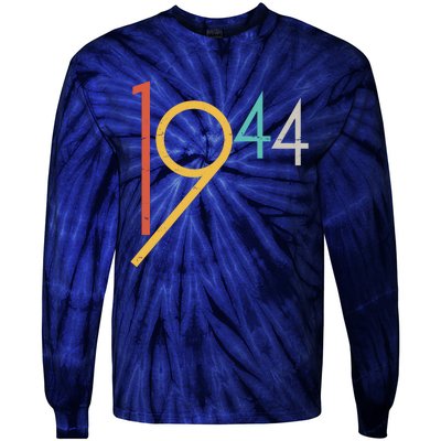 Retro Vintage 1944 80th Birthday Tie-Dye Long Sleeve Shirt