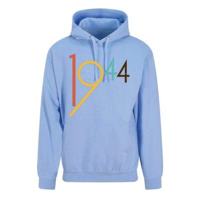 Retro Vintage 1944 80th Birthday Unisex Surf Hoodie