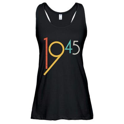 Retro Vintage 1945 80th Birthday Ladies Essential Flowy Tank