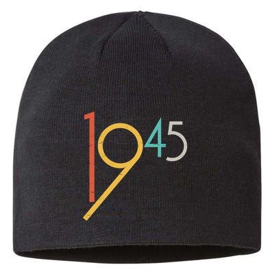 Retro Vintage 1945 80th Birthday Sustainable Beanie