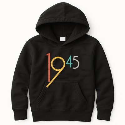 Retro Vintage 1945 80th Birthday Kids Hoodie