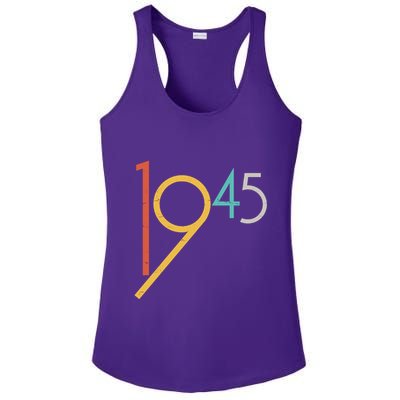 Retro Vintage 1945 80th Birthday Ladies PosiCharge Competitor Racerback Tank