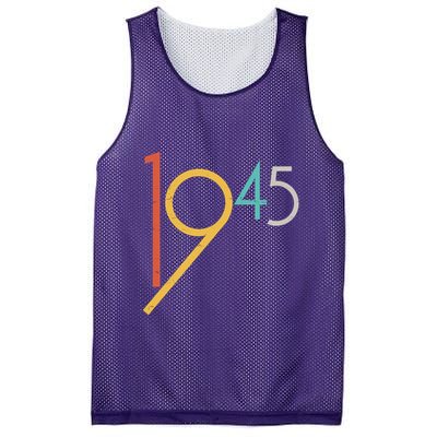 Retro Vintage 1945 80th Birthday Mesh Reversible Basketball Jersey Tank