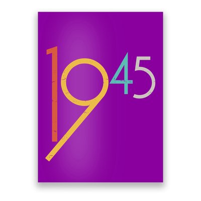 Retro Vintage 1945 80th Birthday Poster