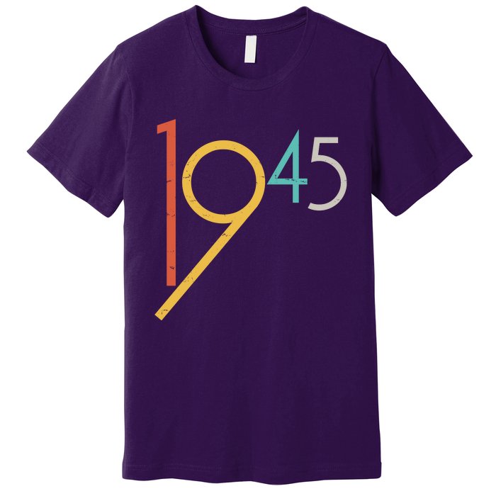 Retro Vintage 1945 80th Birthday Premium T-Shirt