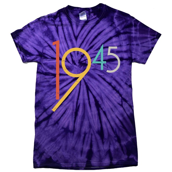 Retro Vintage 1945 80th Birthday Tie-Dye T-Shirt