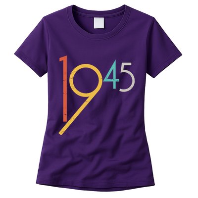 Retro Vintage 1945 80th Birthday Womens T-Shirt