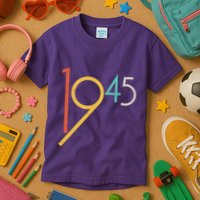 Retro Vintage 1945 80th Birthday Kids T-Shirt