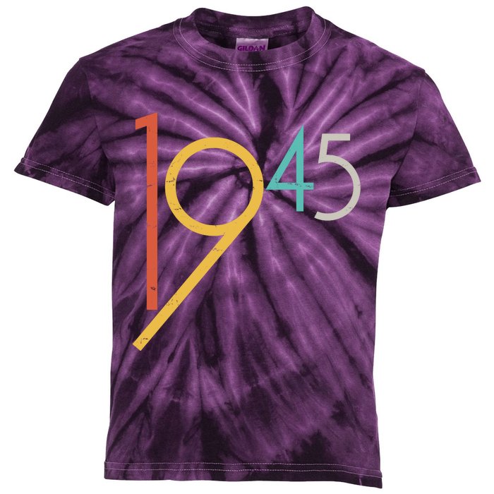 Retro Vintage 1945 80th Birthday Kids Tie-Dye T-Shirt