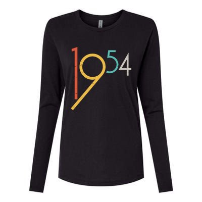 Retro Vintage 1954 70th Birthday Womens Cotton Relaxed Long Sleeve T-Shirt