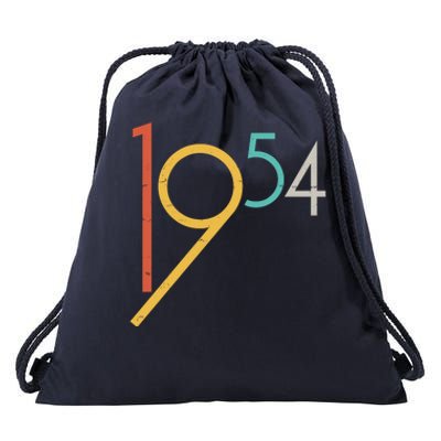 Retro Vintage 1954 70th Birthday Drawstring Bag