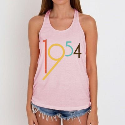 Retro Vintage 1954 70th Birthday Women's Knotted Racerback Tank