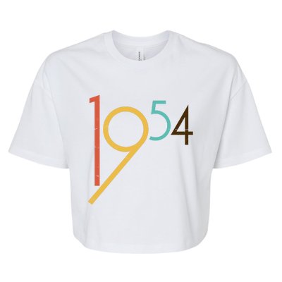 Retro Vintage 1954 70th Birthday Bella+Canvas Jersey Crop Tee